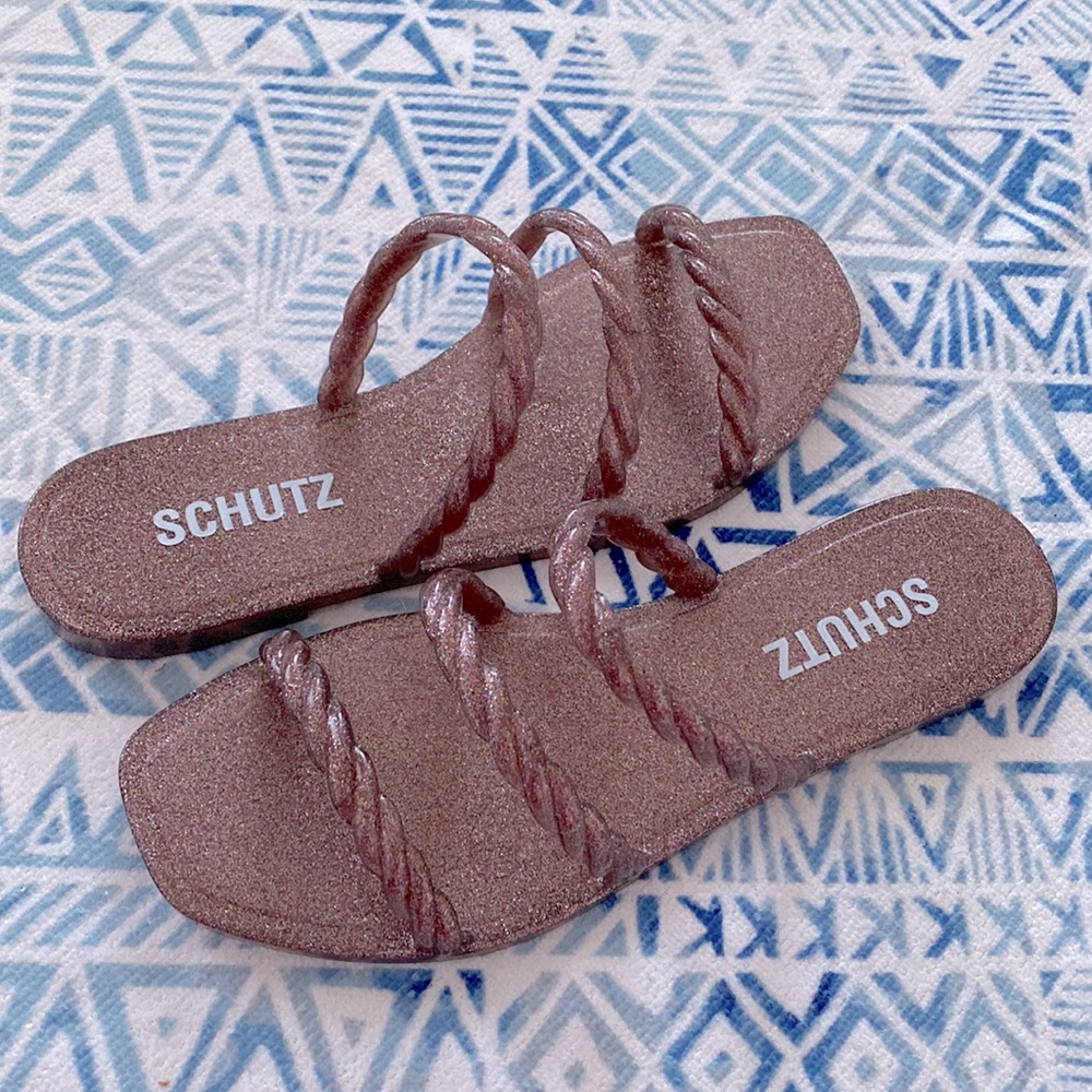 🌟Schutz Glitter Rose Sandals🌟 - Picture 1 of 8